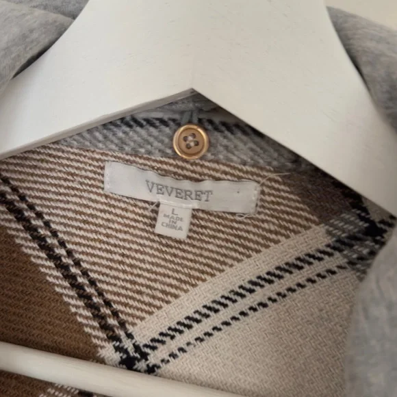 plaid hooded shirt - Picture 3 of 6